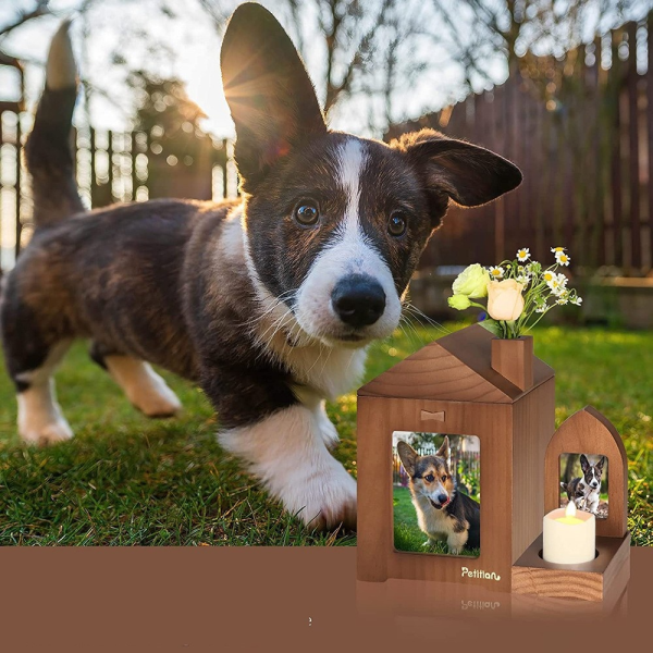 木製ペット骨壺 大型モデル 猫・犬用 火葬ペット棺 愛するペットのお墓用品