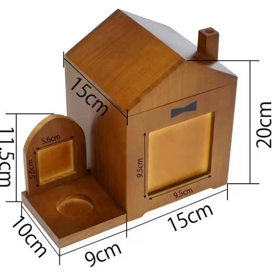 木製ペット骨壺 大型モデル 猫・犬用 火葬ペット棺 愛するペットのお墓用品